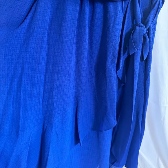 Jessica Howard Women's Plus 24W Royal Blue Flutter Dress - Picture 7 of 8